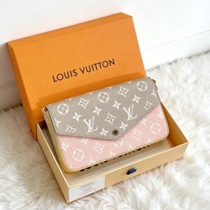 LV Pochette Félicie with Yellow Leather Trim